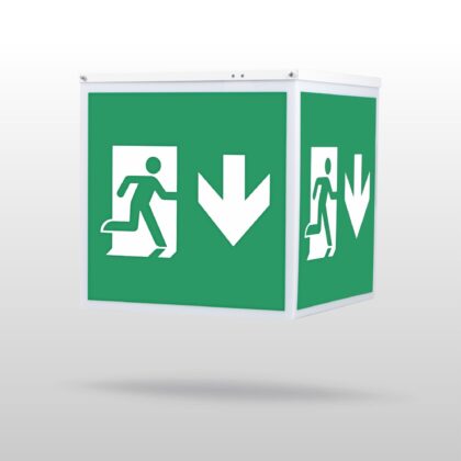 ESC Cube emergency exit light TWK6353WA